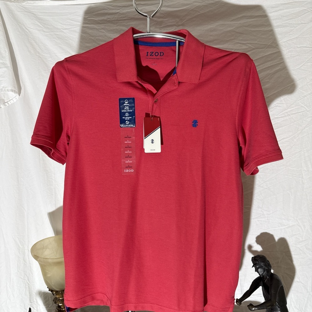 Izod Men's Polo Shirt in Bold Red